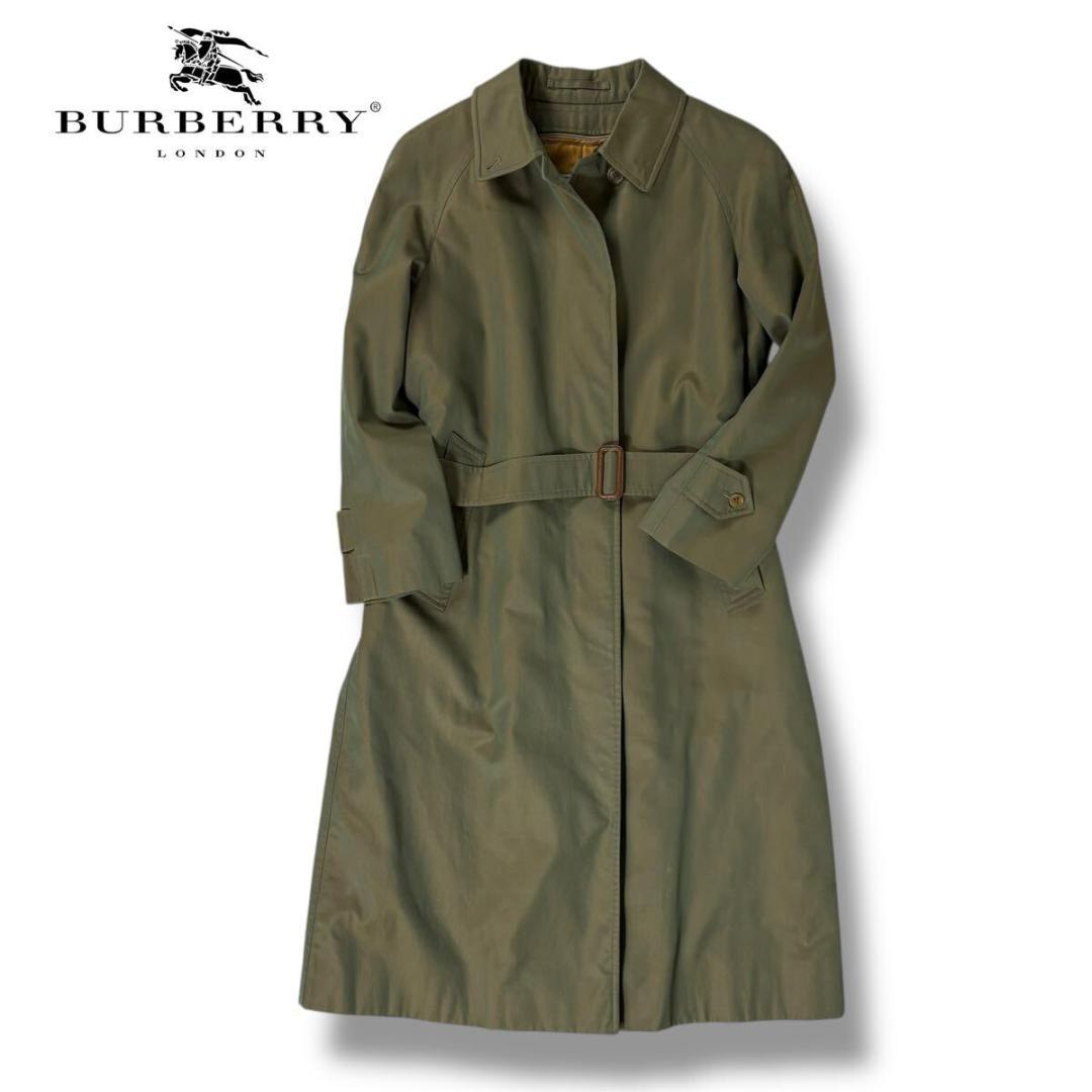 【美品】BURBERRY コットン トレンチコート 玉虫色 7AB ライナー付き BURBERRY（バーバリー） 古着 80年代 Burberry's 玉虫カラー トレンチ