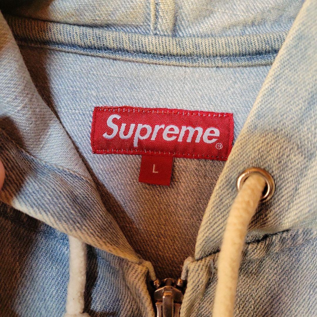 Supreme デニムジャケット サイズL GONZ ゴンズ ロゴ フード付き