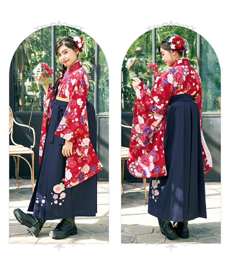 卒業式 袴セット 花柄 赤 160cm アリサナ 着用一回 美品 - メルカリ