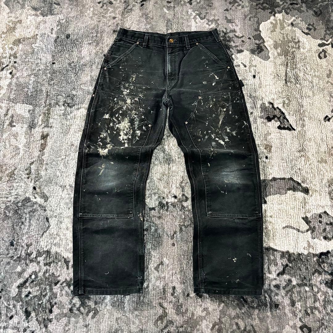 フェードブラック ダメージ×ペンキ 雰囲気系 ダブルニー 一点物 良