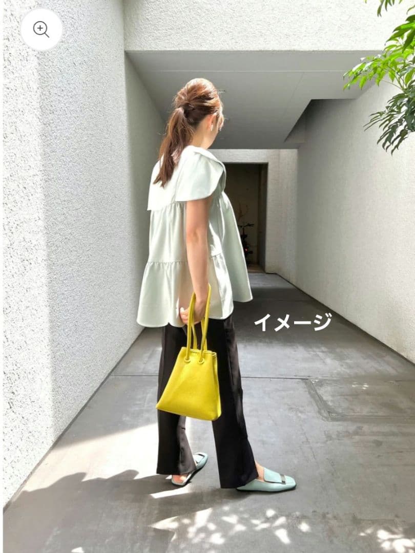 美品！試着のみ bitnabi 美人トップス ペタルスリーブ（ブルー）Mサイズ