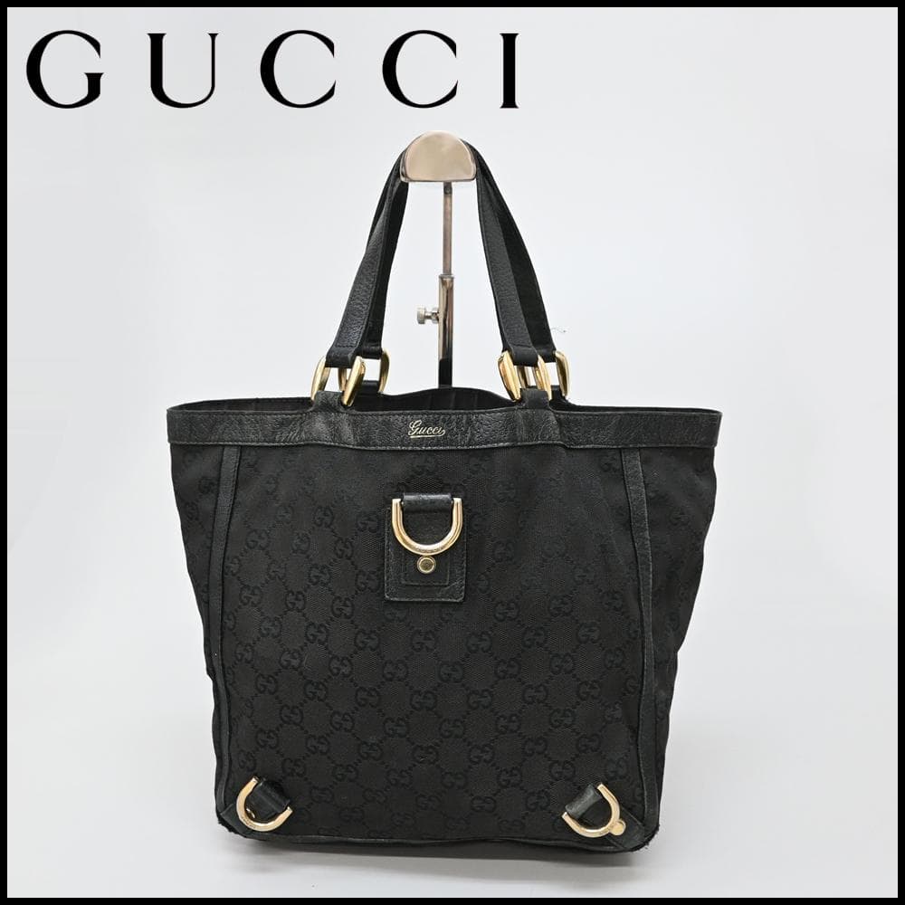 48920☆年 GUCCI グッチ アビー ハンドバッグ GG柄 キャンバス