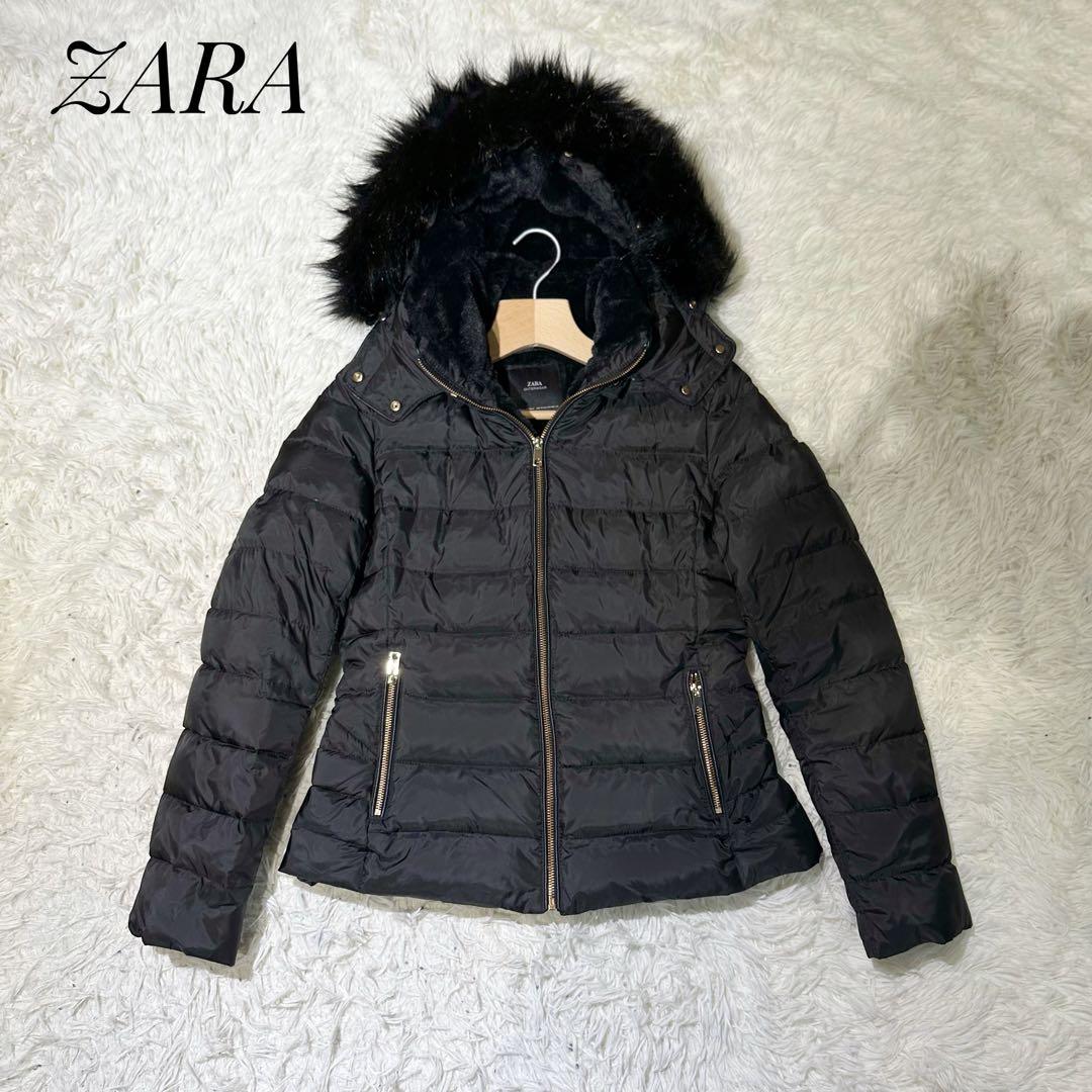 3WAY】 ZARA ザラ ダウンコート ファー付き ブラック ボアM④ - メルカリ