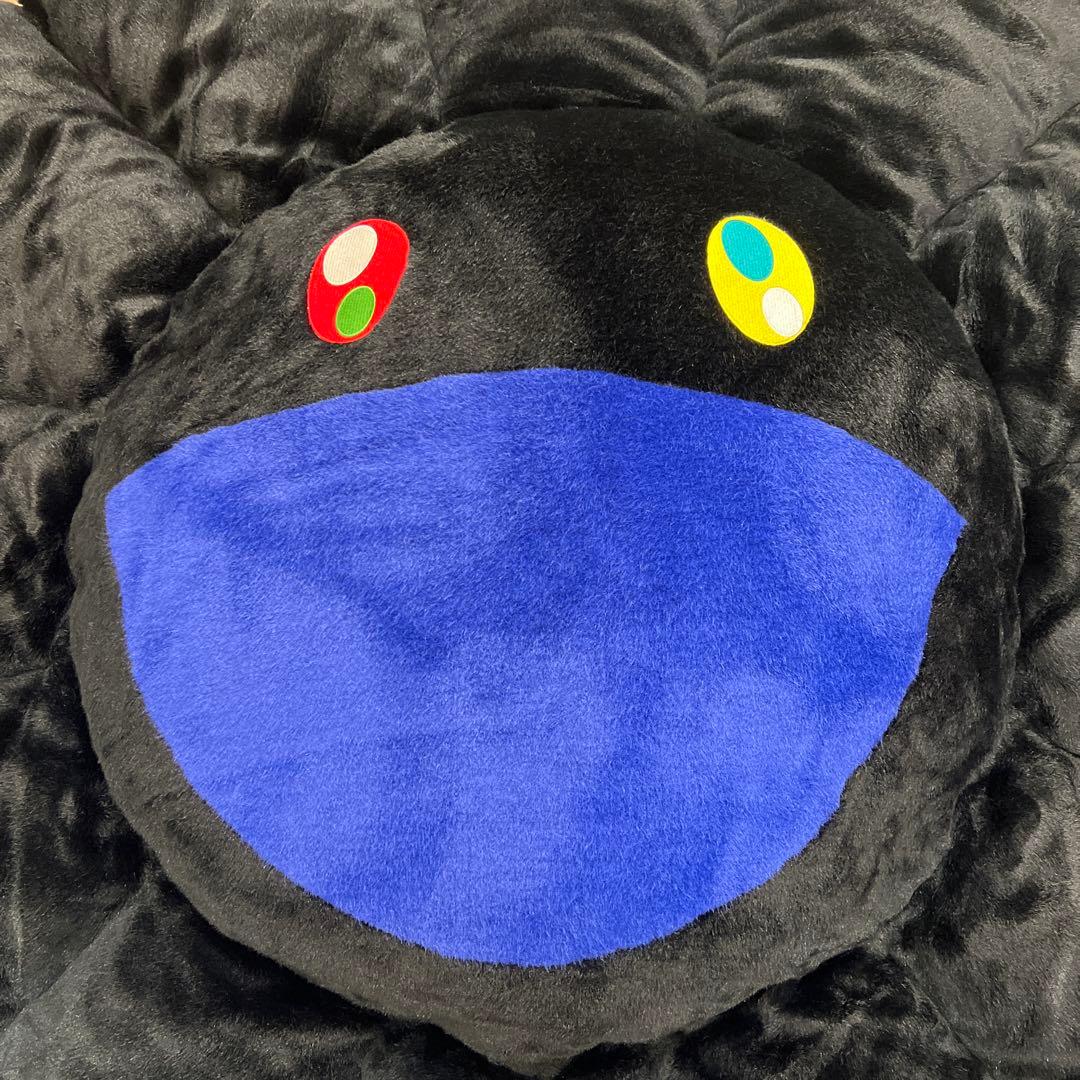 むっこ様　村上隆　特大フラワークッション　ブラック　1.5m