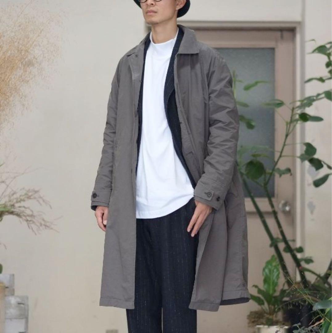 ラスト】SCYE BASICS 高密度タフタ バルマカーンコート 38 グレー