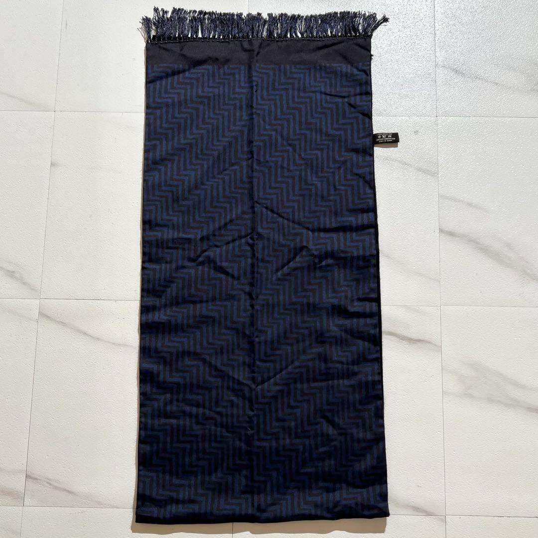 極美品✨ TOM FORD ブラック ネイビー マフラー トムフォード シルク