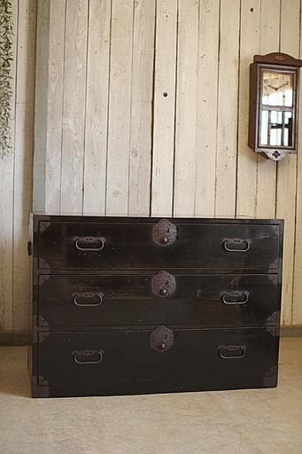 丸金具　時代庄内箪笥3段 庄内箪笥 | 家具のヤマヒョウ