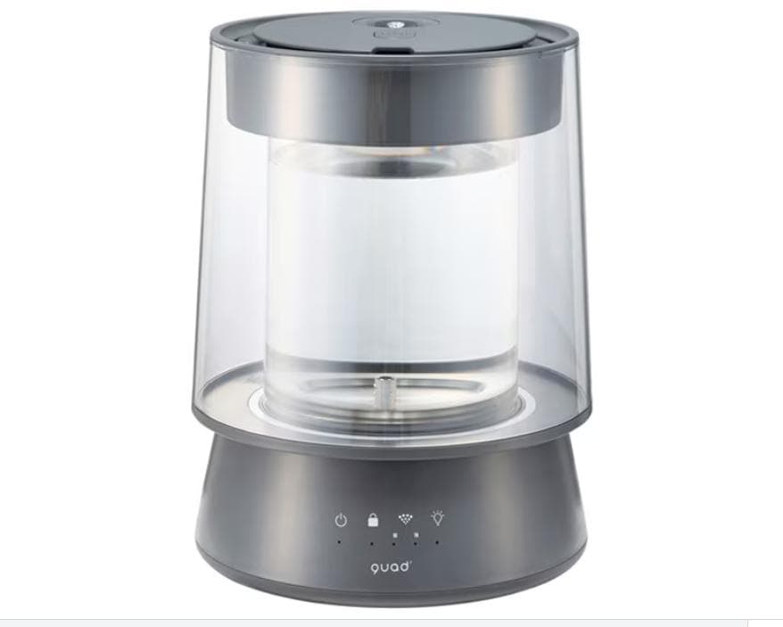 クワッズ スチーム加湿器 ガラスポッド式 グラス QUADS グレー - メルカリ