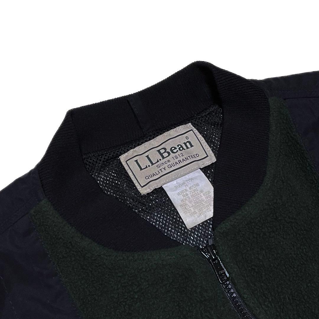 L.L.BEAN ハンティングフリースベスト フルジップ テック ツートン