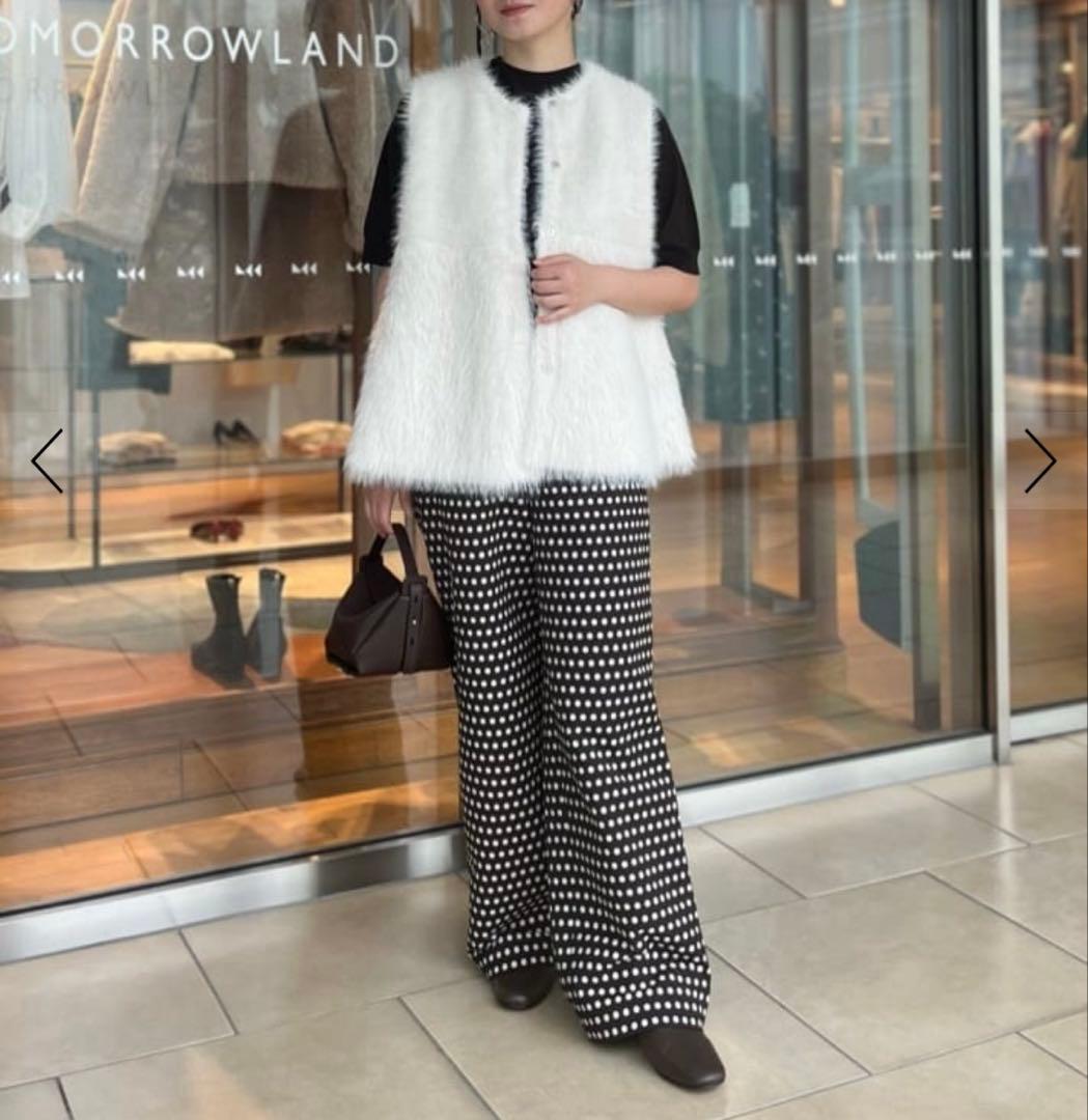 トゥモローランド フェザーヤーン ペプラムベスト 新品 タグ付 人気