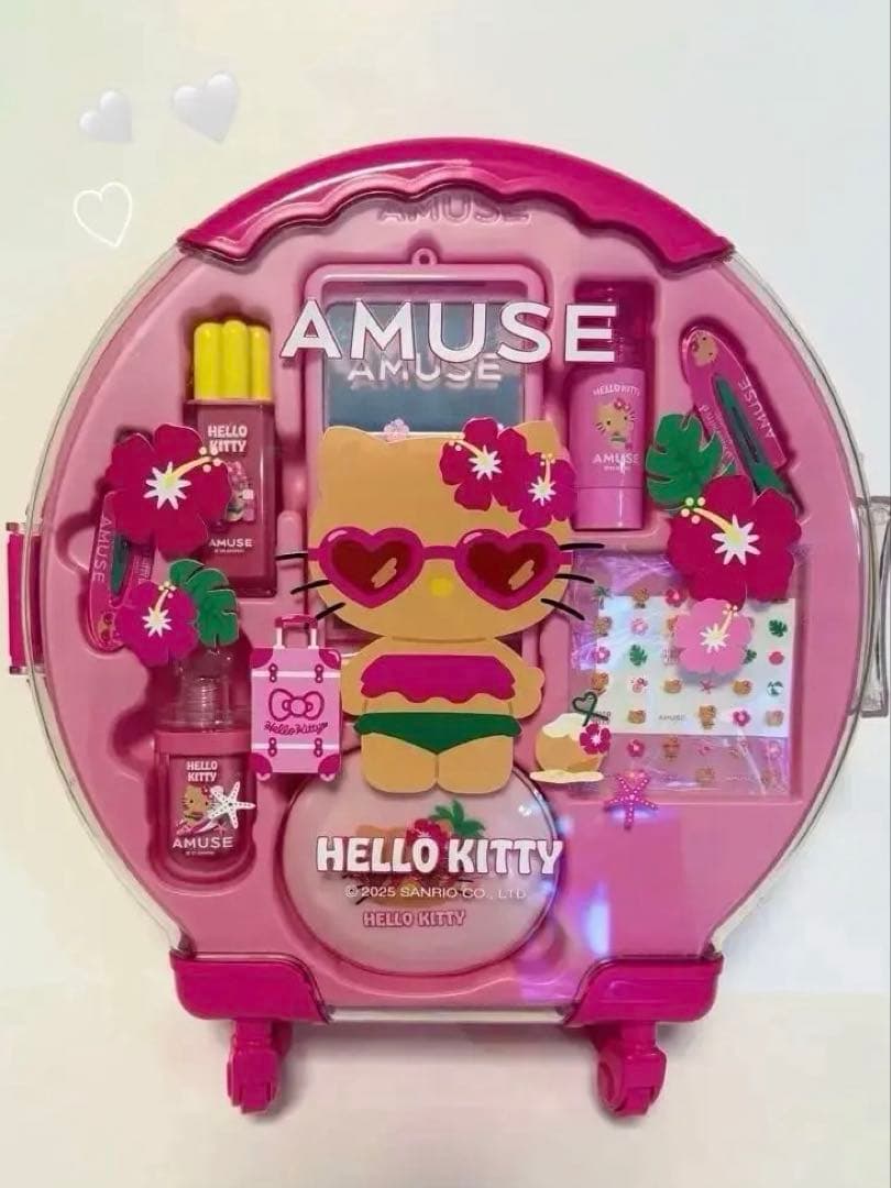 【新品】AMUSE 日焼けキティフルメイクアップキャリー ケース ブルベセット AMUSE 日焼けキティ フルメイク キャリーケース ブルベセット フル