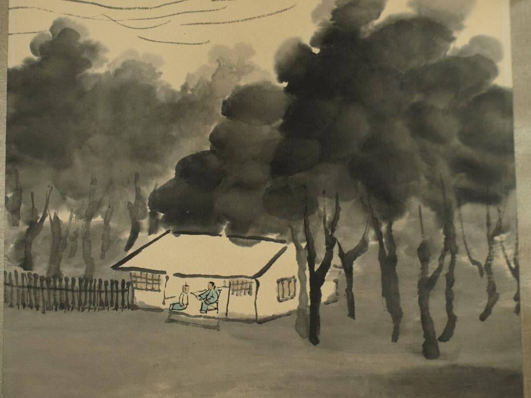 中国明時代の掛軸 激安骨董品 肉筆保証 博物館保管品古美術 BD159A10-