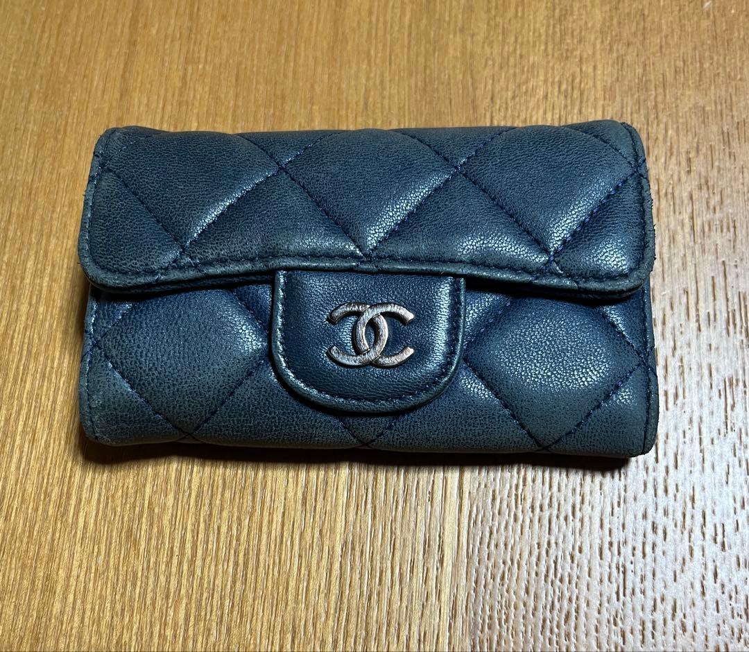 CHANEL キーケース ネイビーラム org.jpg