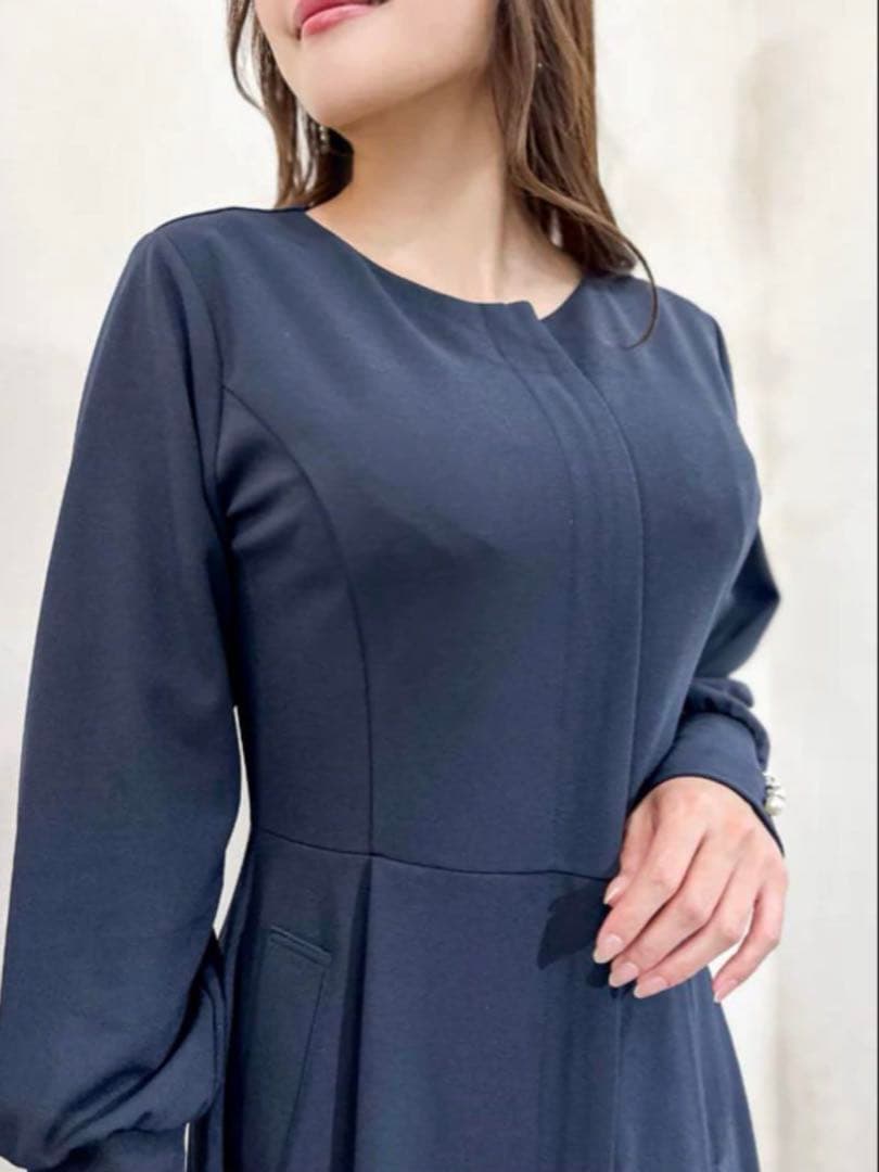 新品未使用☆ CINEMATIQ】ケリーワンピース ネイビーLサイズ元鈴木さん