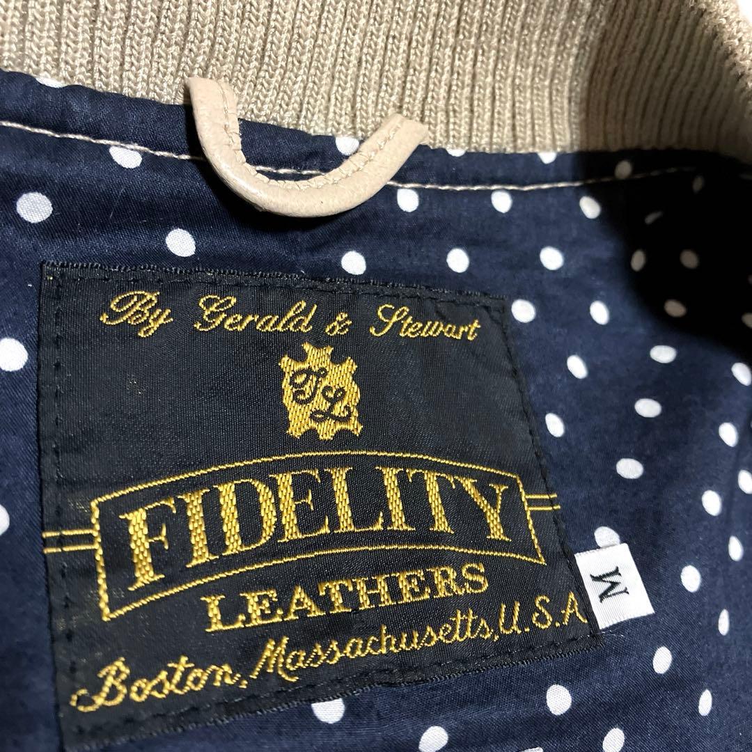 美品❣️ FIDELITY フィデリティ ラムレザー 羊革 MA-1 希少 【M