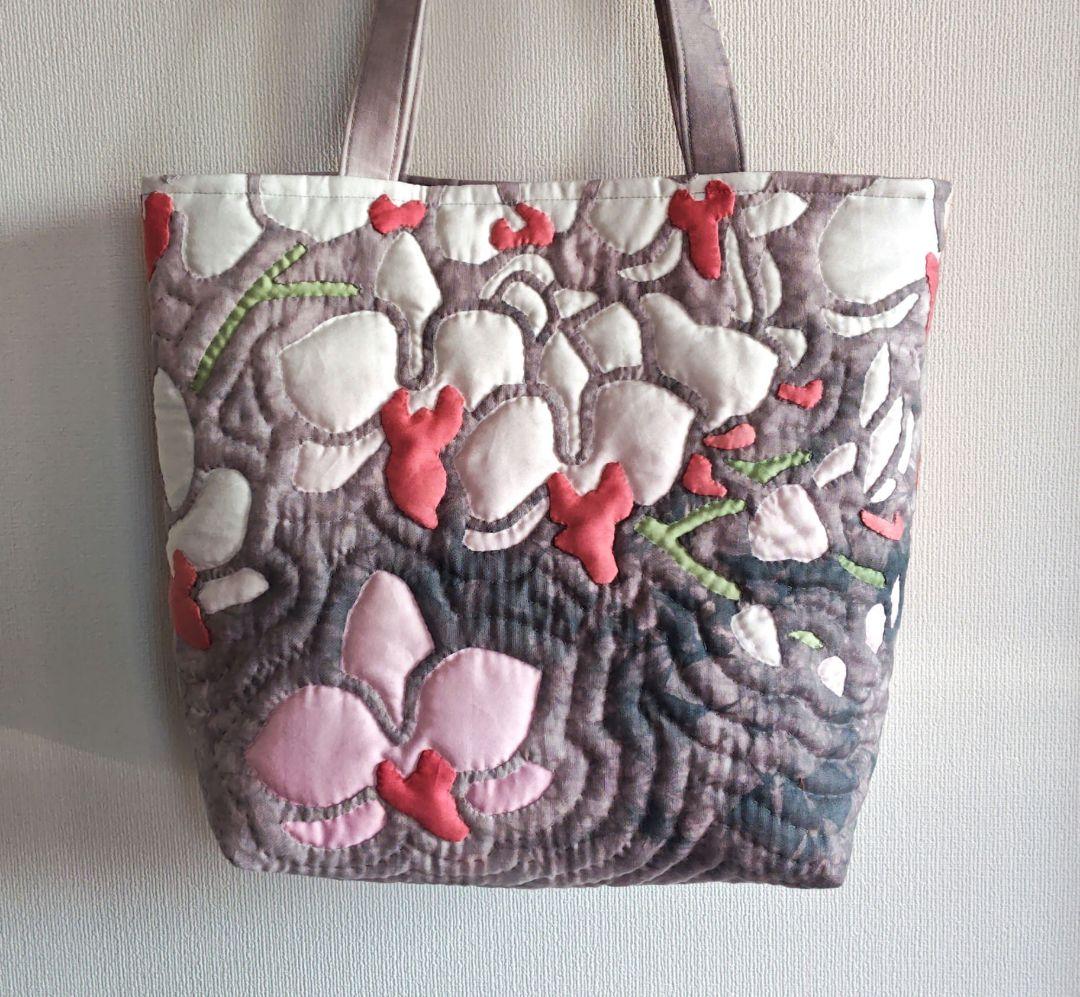 ハンドメイド　ハワイアンキルトバッグ　（胡蝶蘭） ハンドメイド ハワイアンキルトバッグ （胡蝶蘭） 楽天市場