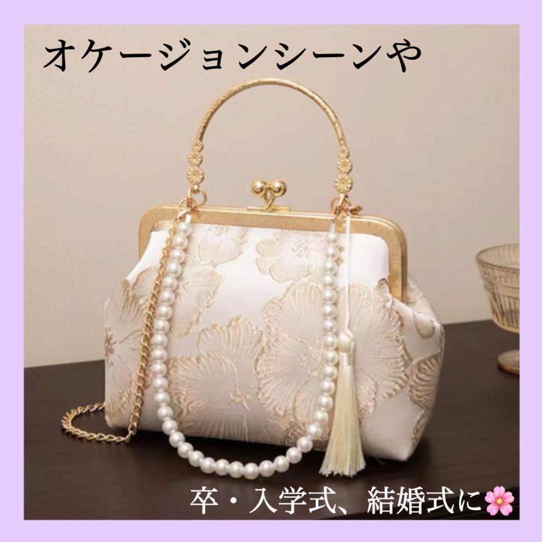 パーティーバッグ 卒業式 入学式 結婚式 和装 洋装 同窓会 がま口 着物
