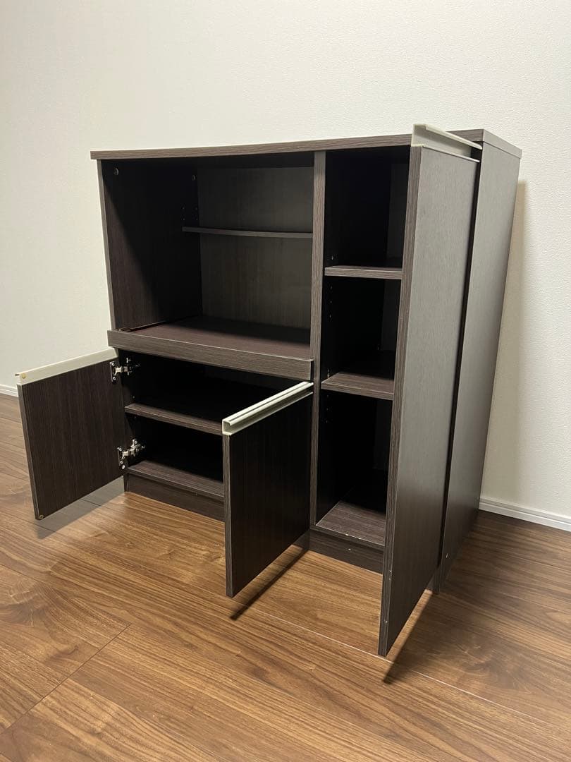 ニトリ レンジ台 フォルム 幅90cm ダークブラウン 8890770 - メルカリ