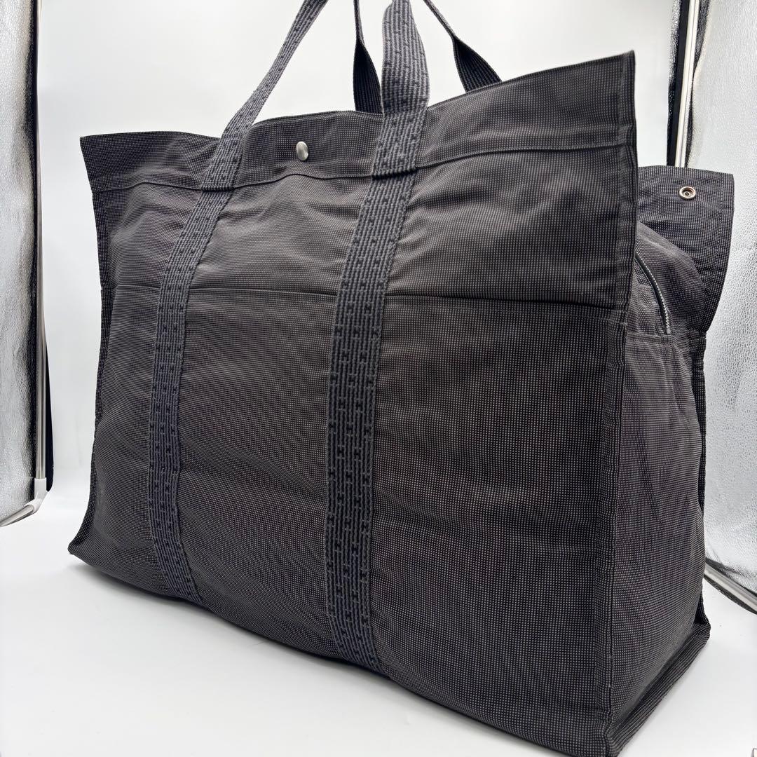 HERMES エルメス エールライン TGMトートバッグ グレー系 鞄 カバン