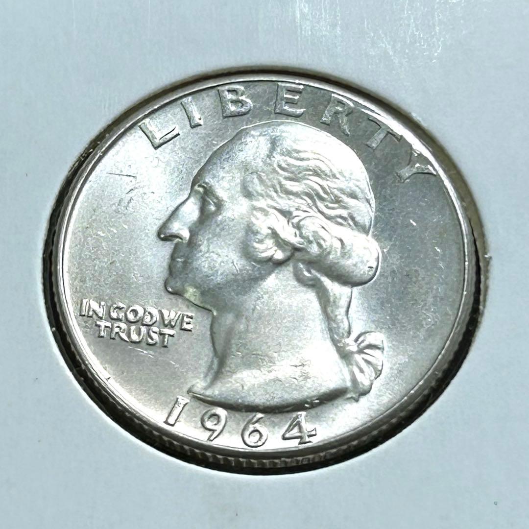 アメリカ合衆国 25セント銀貨 1964年 - メルカリ