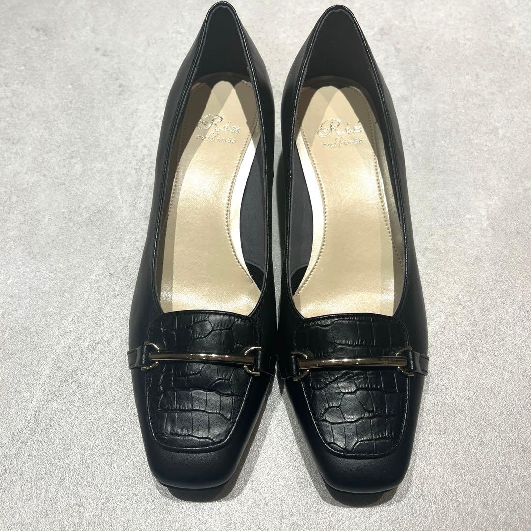 週末限定価格！未使用品Rizraffinee☆スクエアトゥヒールアップ