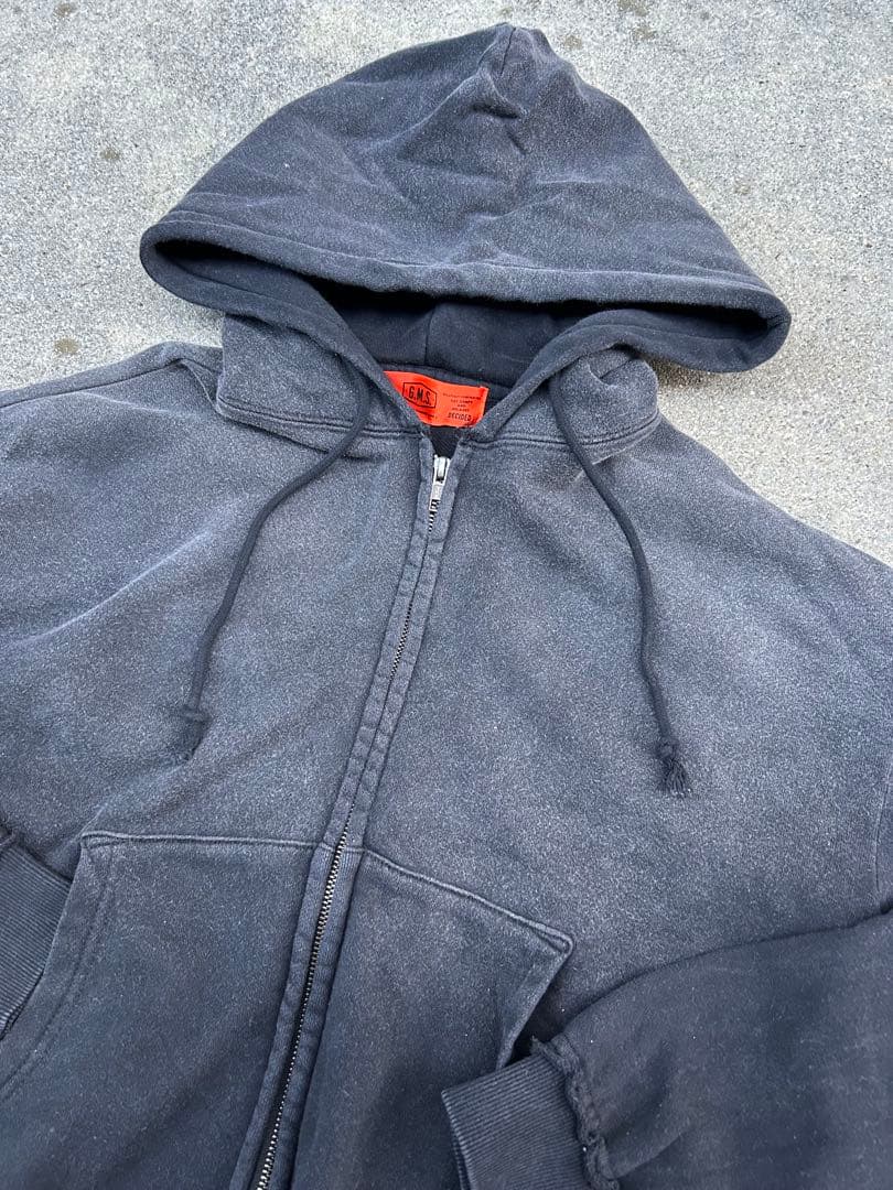 ジップパーカー 鬼フェード 短丈 アメカジ タトゥースタジオヤマダ 墨