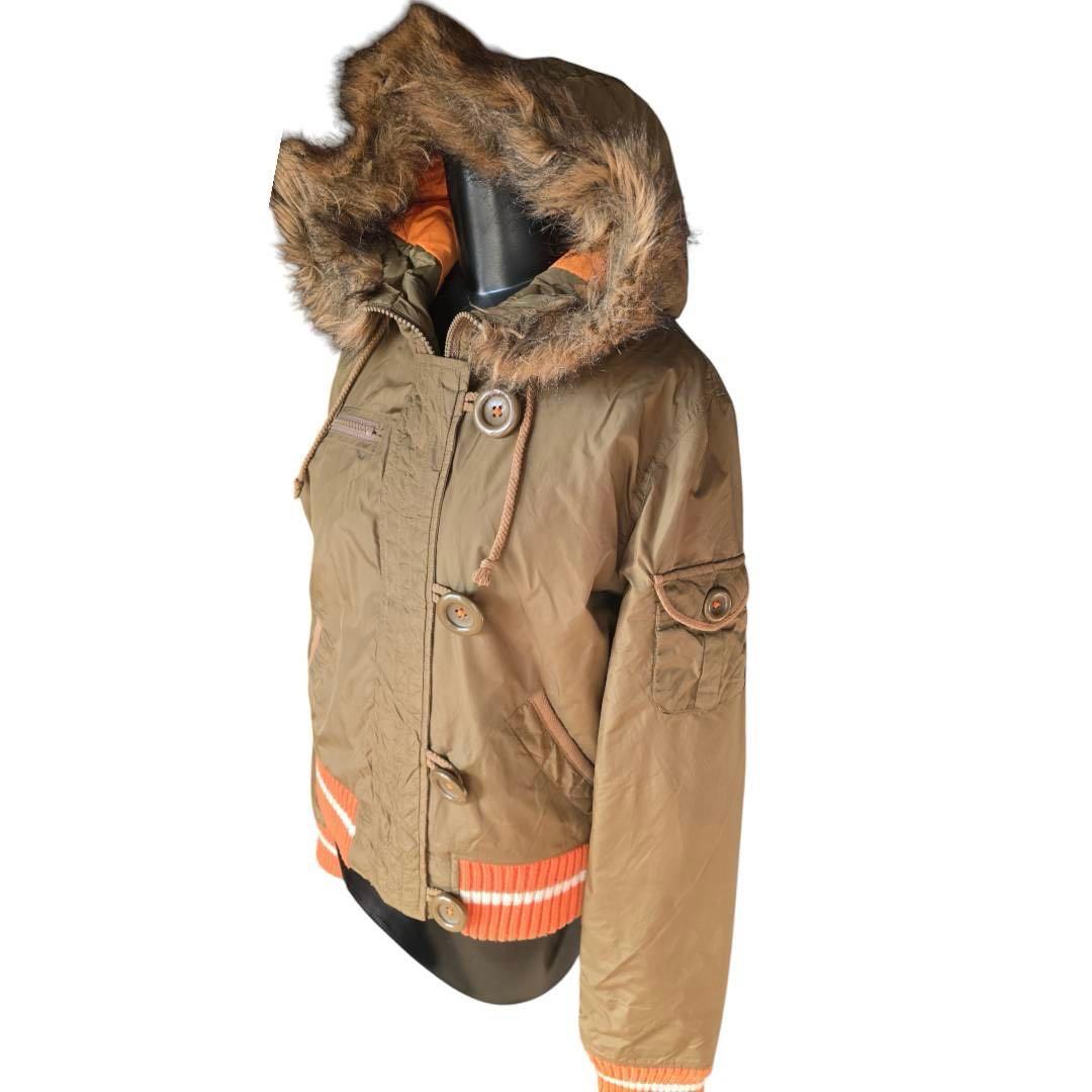 00s 平成 Y2K ファー Grunge ショート丈中綿 ミリタリージャケット