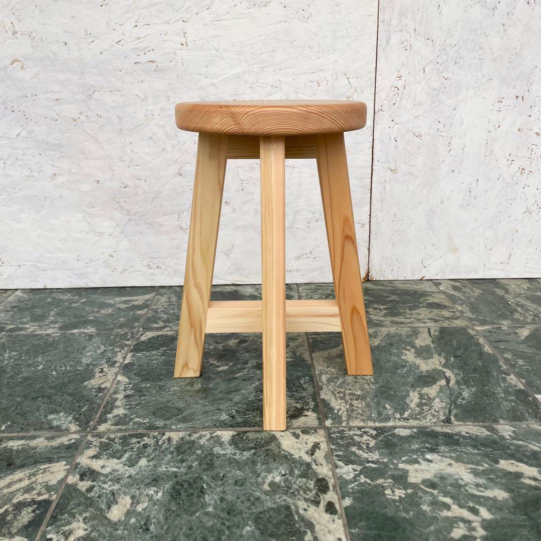 国産ひのき 丸椅子 木製スツール - メルカリ