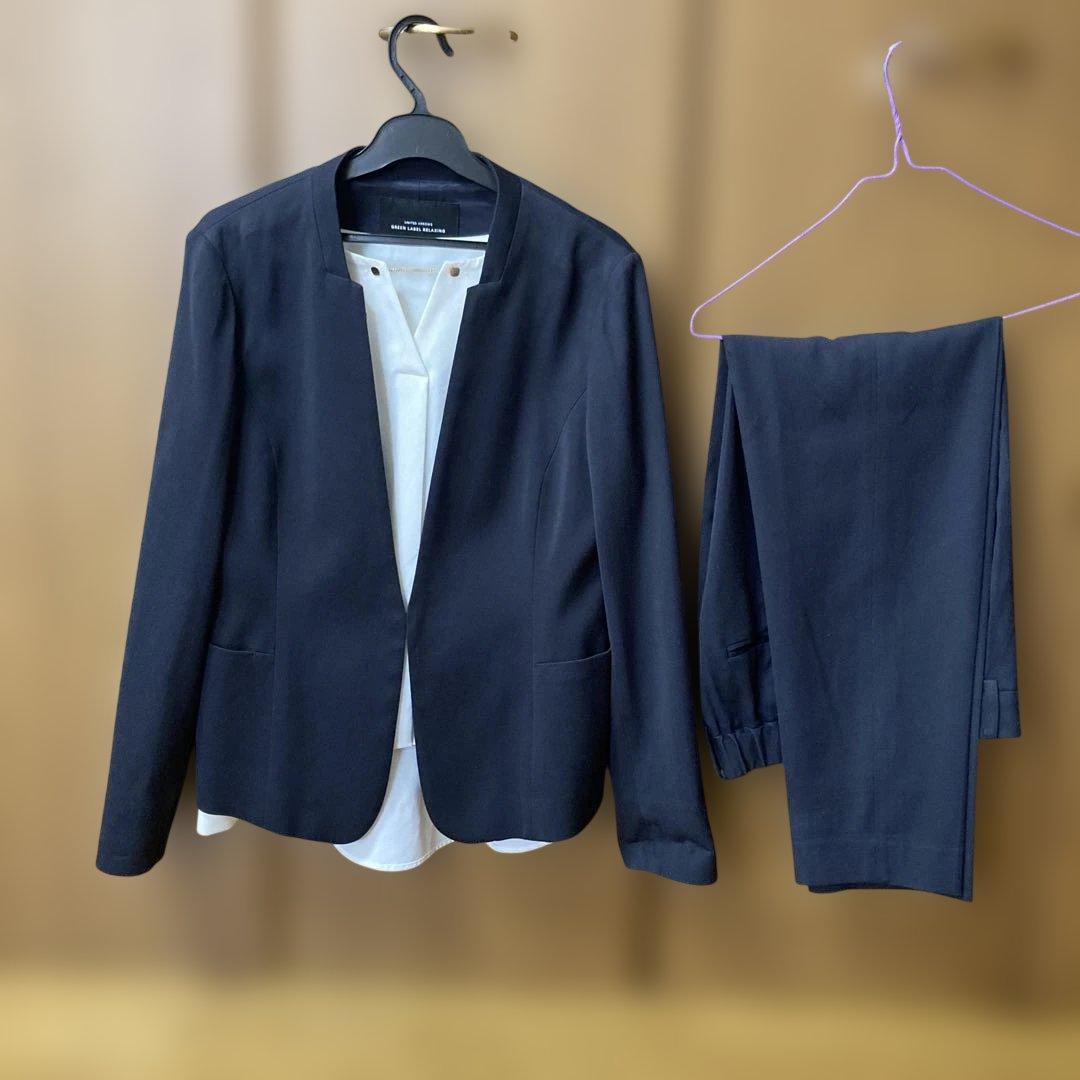 グリーンレーベルリラクシング パンツスーツセット38卒入学面接などに