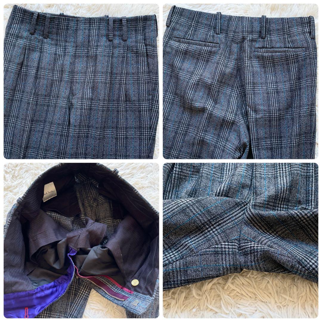 美品 ポールスミス 現行 ツイード セットアップ マルチカラー 総柄