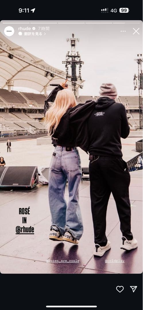 RHUDE スニーカー amiri blackpink ROSE着用 - メルカリ