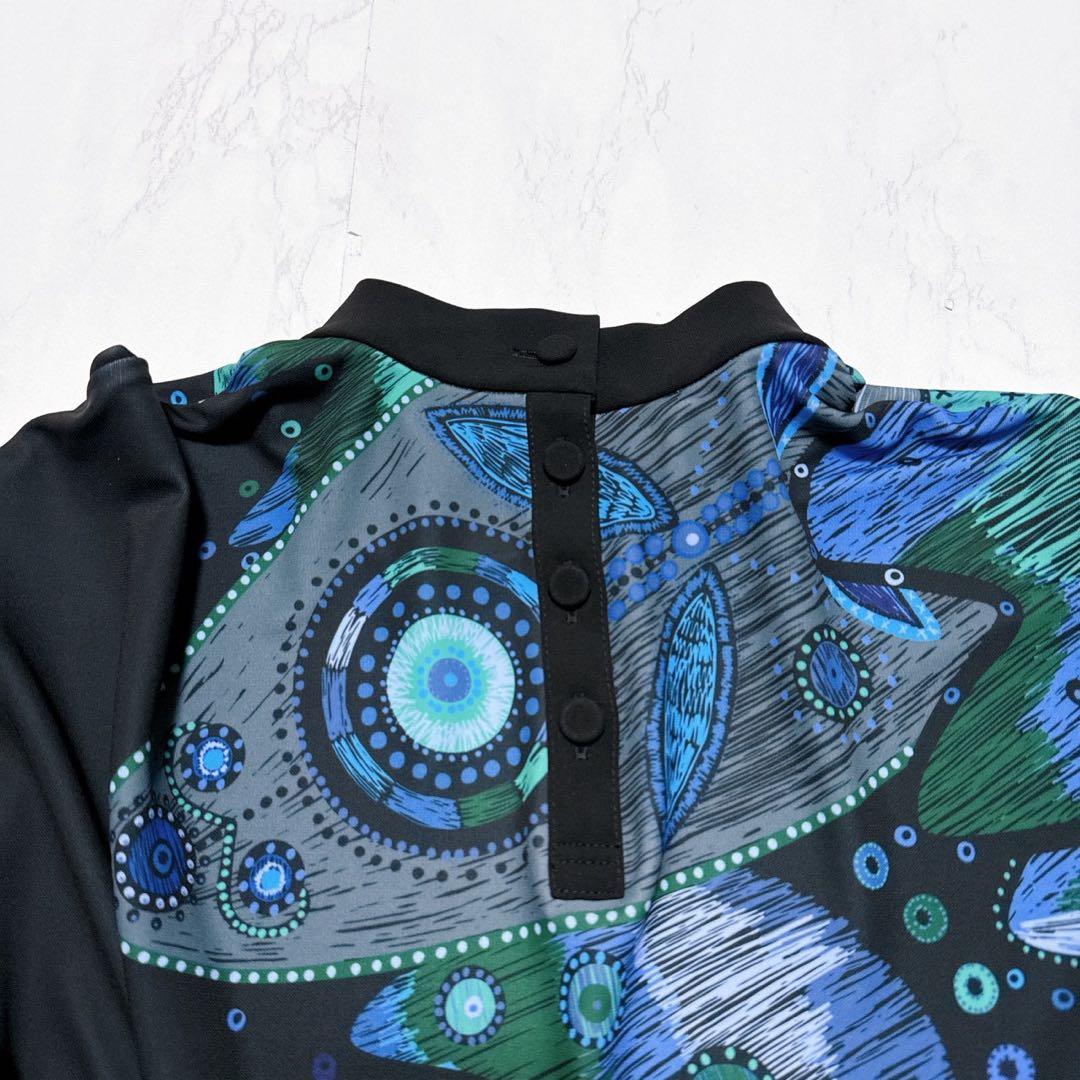 美品】トクコプルミエヴォル チュニック ワンピース 花柄 プリーツ 黒