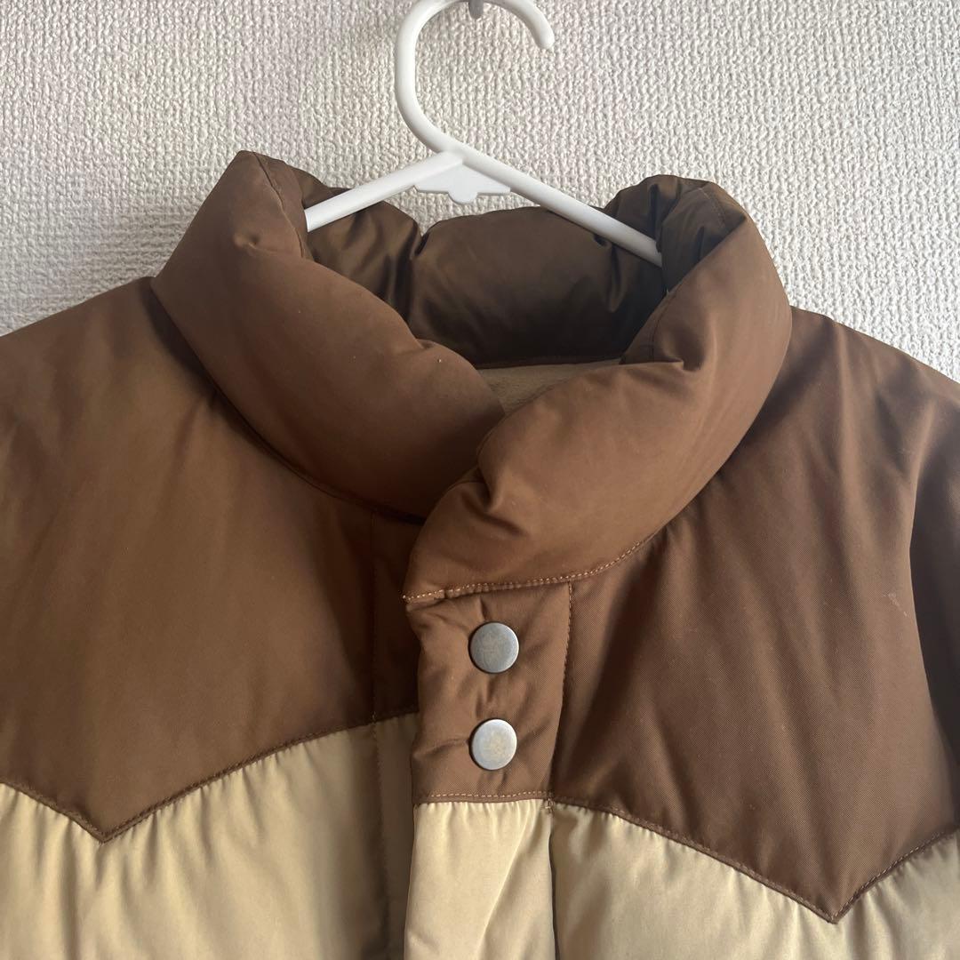 patagonia ダウンジャケット ベージュ/ブラウン - メルカリ