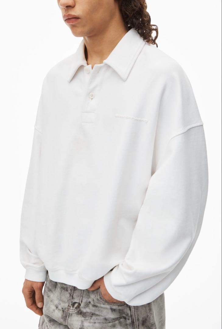 なか様専用)AlexanderWangパフロゴ オーバーサイズ ポロ白Mサイズ