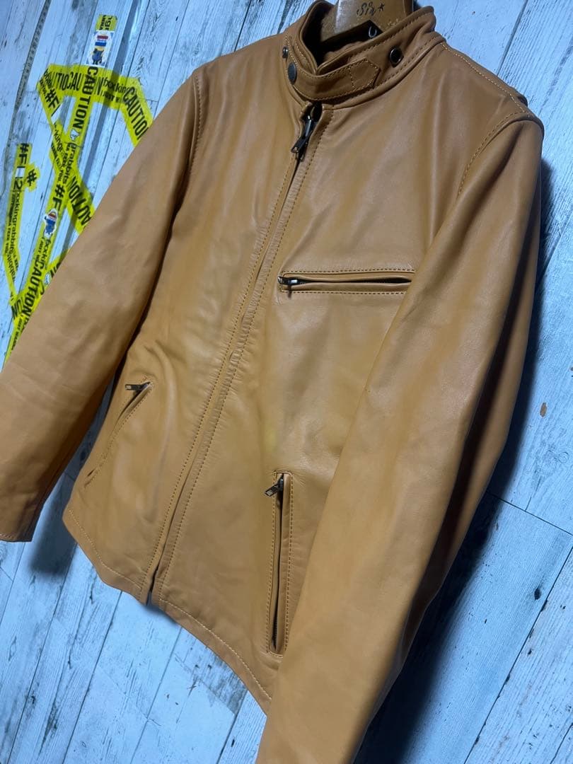 Liugoo Leathers シングルライダース 本革レザー 牛革 ブラウン 000000003923-01.jpg?size=m&w=