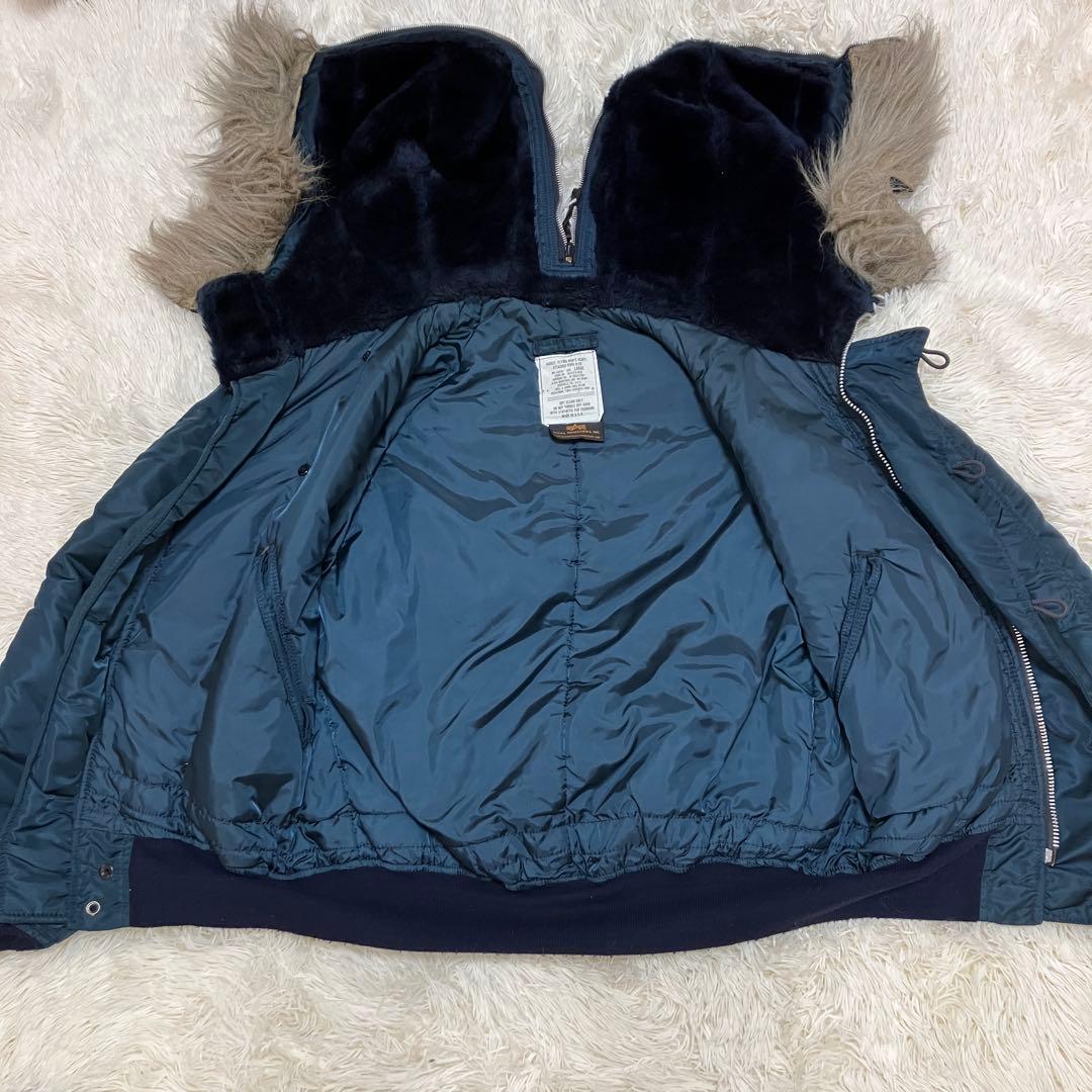 希少色 USA製 アルファインダストリーズ N-2B 90s L ネイビー - メルカリ