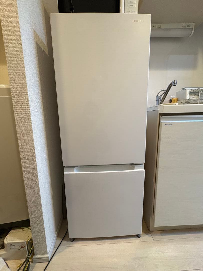 【送料込】HITACHI 冷蔵庫 RL-154KA RL-154KA-W 冷蔵庫 アイボリーホワイト [154L /2ドア /右開きタイプ