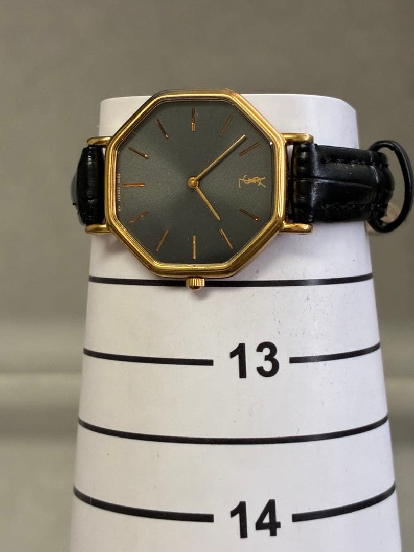 YSL イヴサンローラン レディース腕時計 ゴールド オクタゴン 稼働