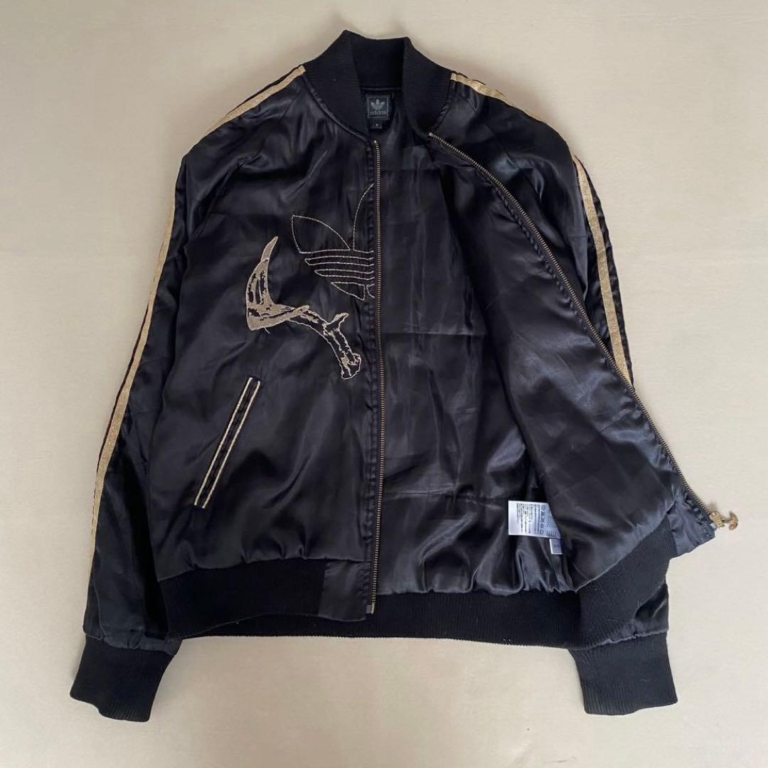 アディダス オリジナルス スカルボーン スカジャン 黒×金 - メルカリ