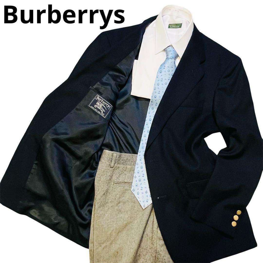 極美品】 バーバリーズ ネイビー L セットアップ ジャケパン ゴールド