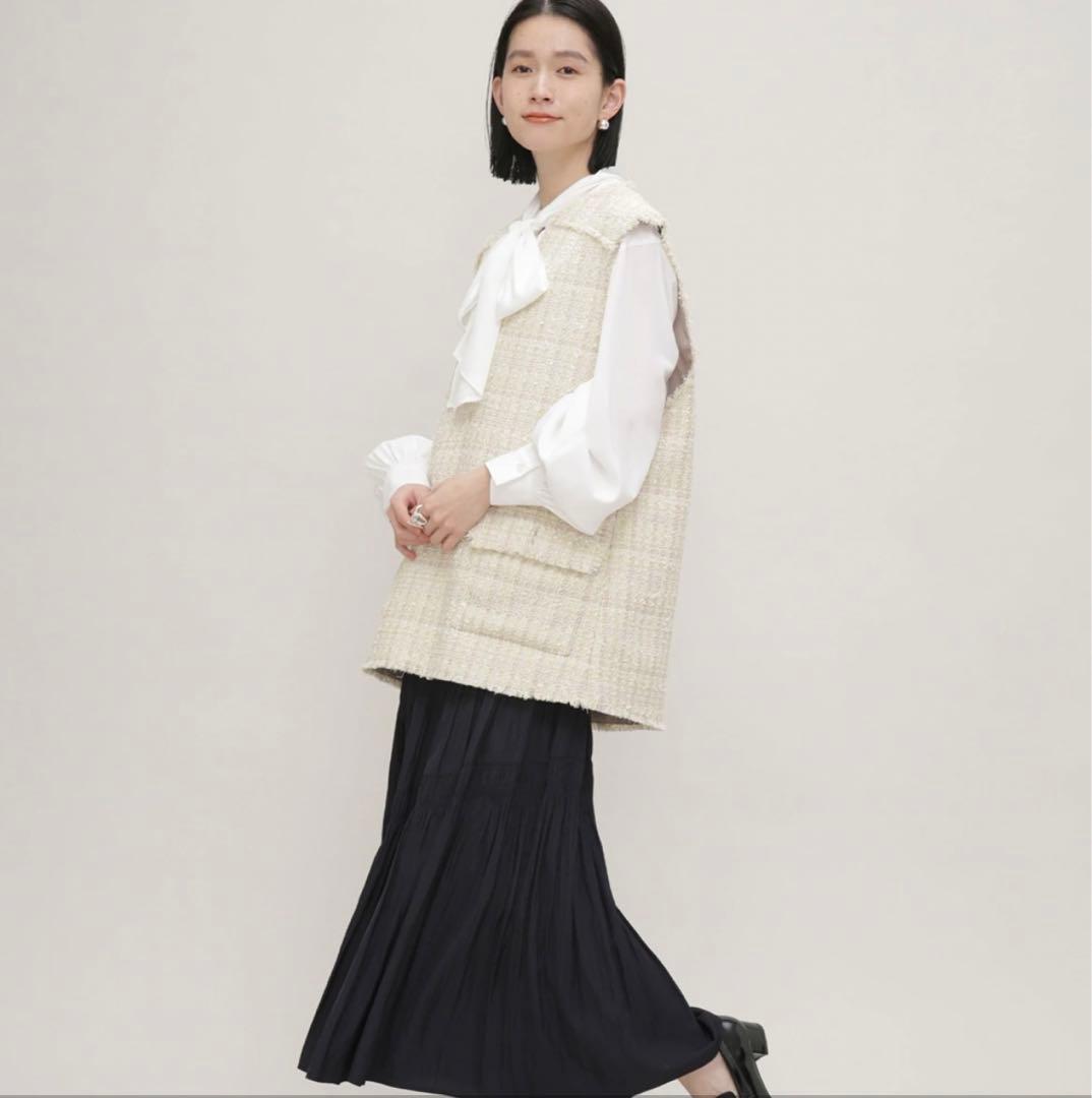 値下げしてます⭐︎ナノユニバース/ミックスツイードベスト/グリーン