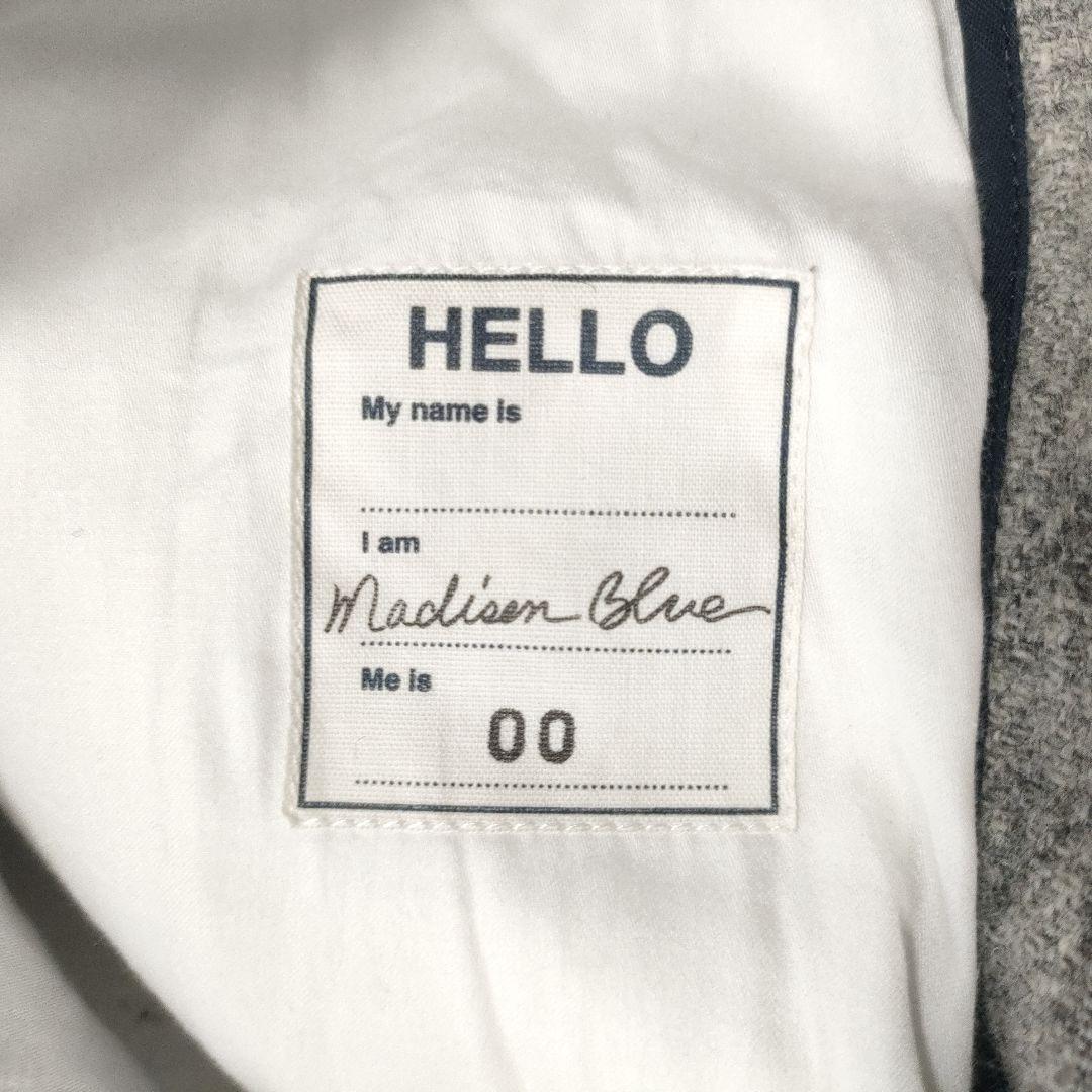 美品✨マディソンブルー ウール100％フレアパンツ ハイウエスト グレー