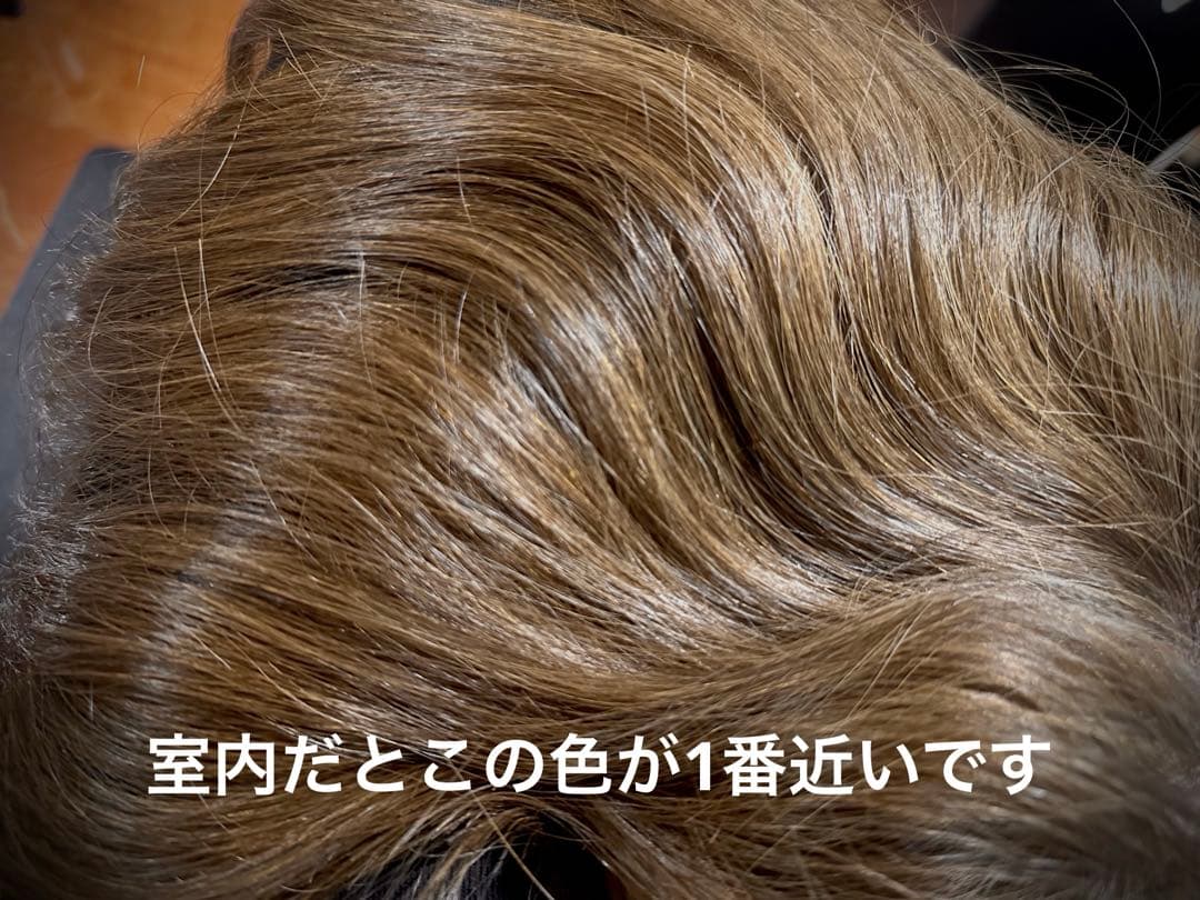 値下中】高級レミー100% 人毛 ヘアピース ブライトブラウン 50cm