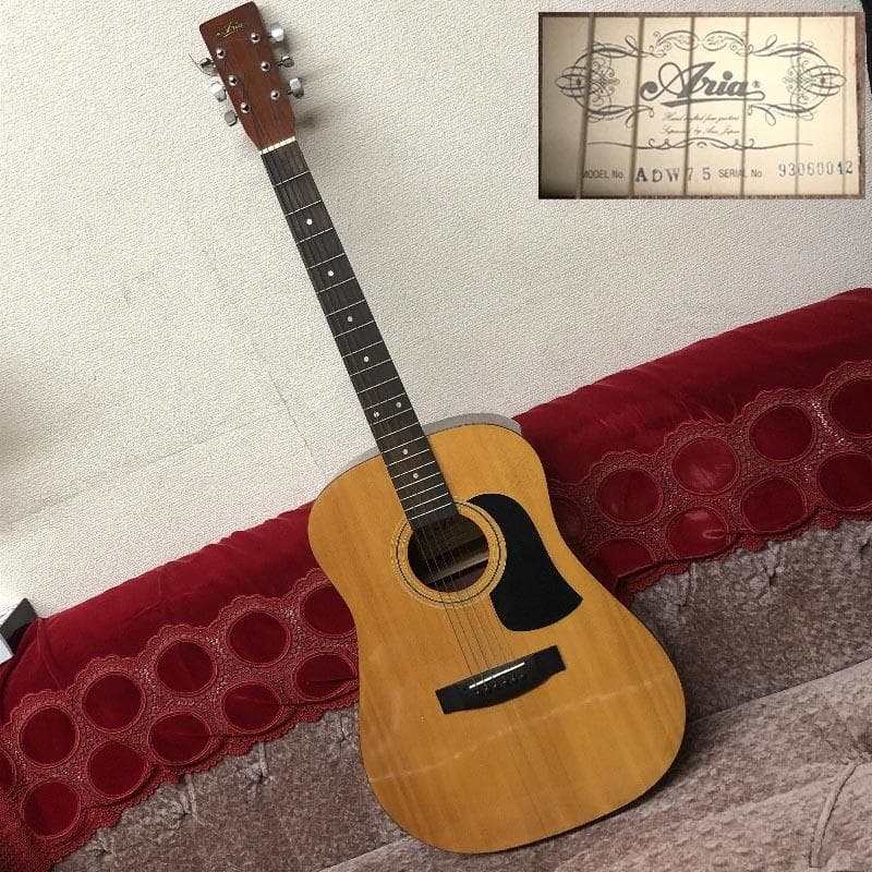 希少◇Aria(アリア) ADW-75◇アコギ◇ヴィンテージギター♪ - メルカリ