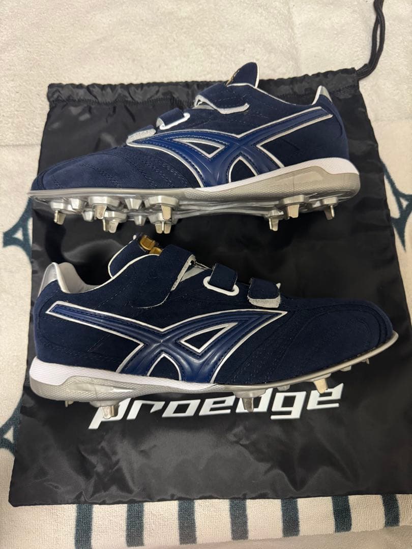 プロエッジ ベルト スパイク ネイビー　25.5cm