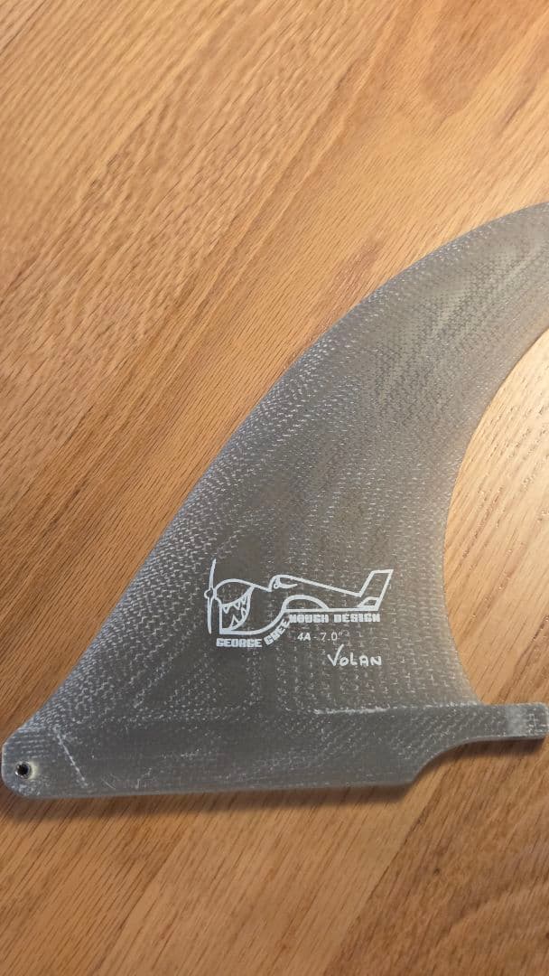 ジョージグリノー　シングルフィン　7.0 サーフボードフィン ロングボード センターフィン シングルフィン TRUE AMES FIN トゥルー