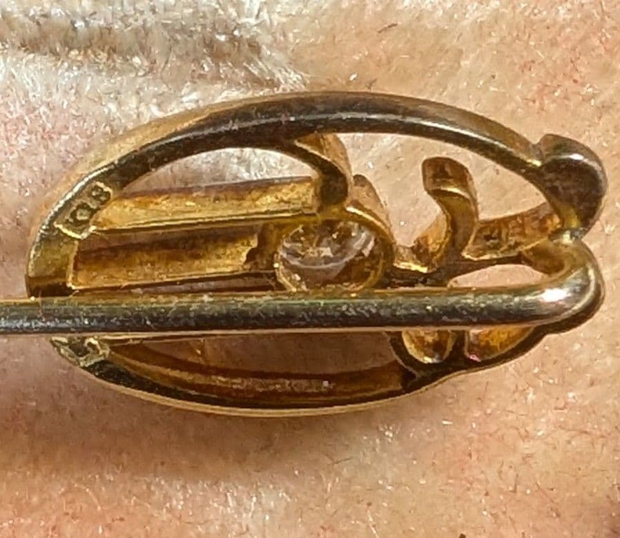 アンティーク、三越呉服店 ダイヤとK18の ネクタイピン