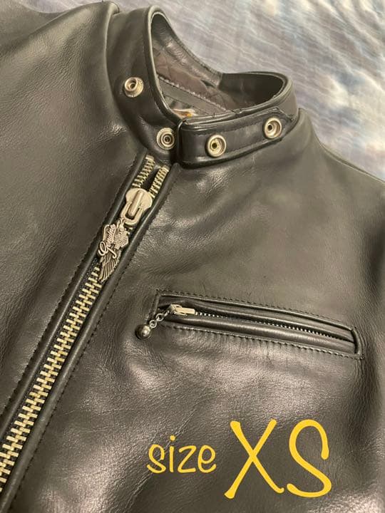 【ハーレーダビッドソン】シングルライダースジャケット 革ジャン　XS ハーレーダビッドソン レディース EVENING STAR レザージャケット XS