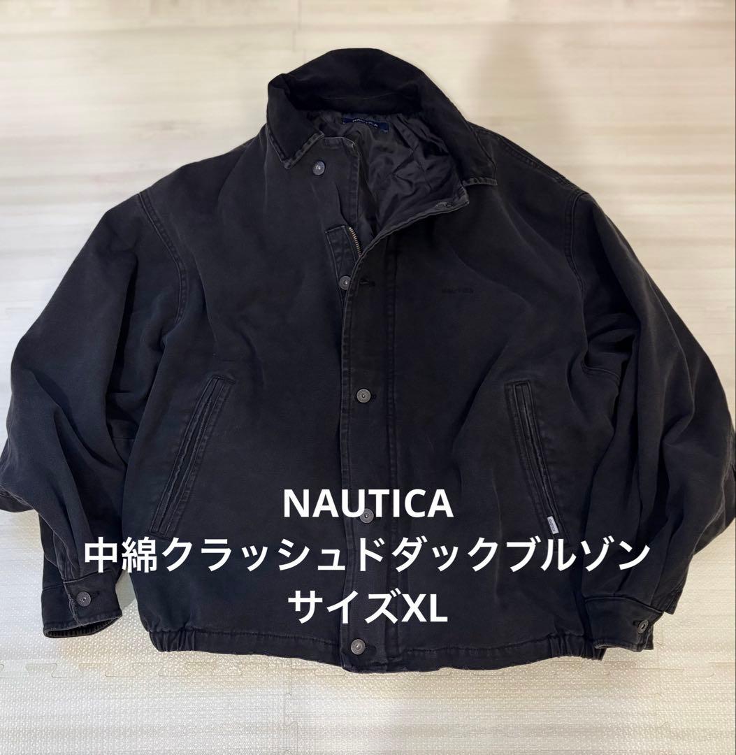 NAUTICA ノーチカ 中綿クラッシュドダックブルゾン ブラックXL - メルカリ