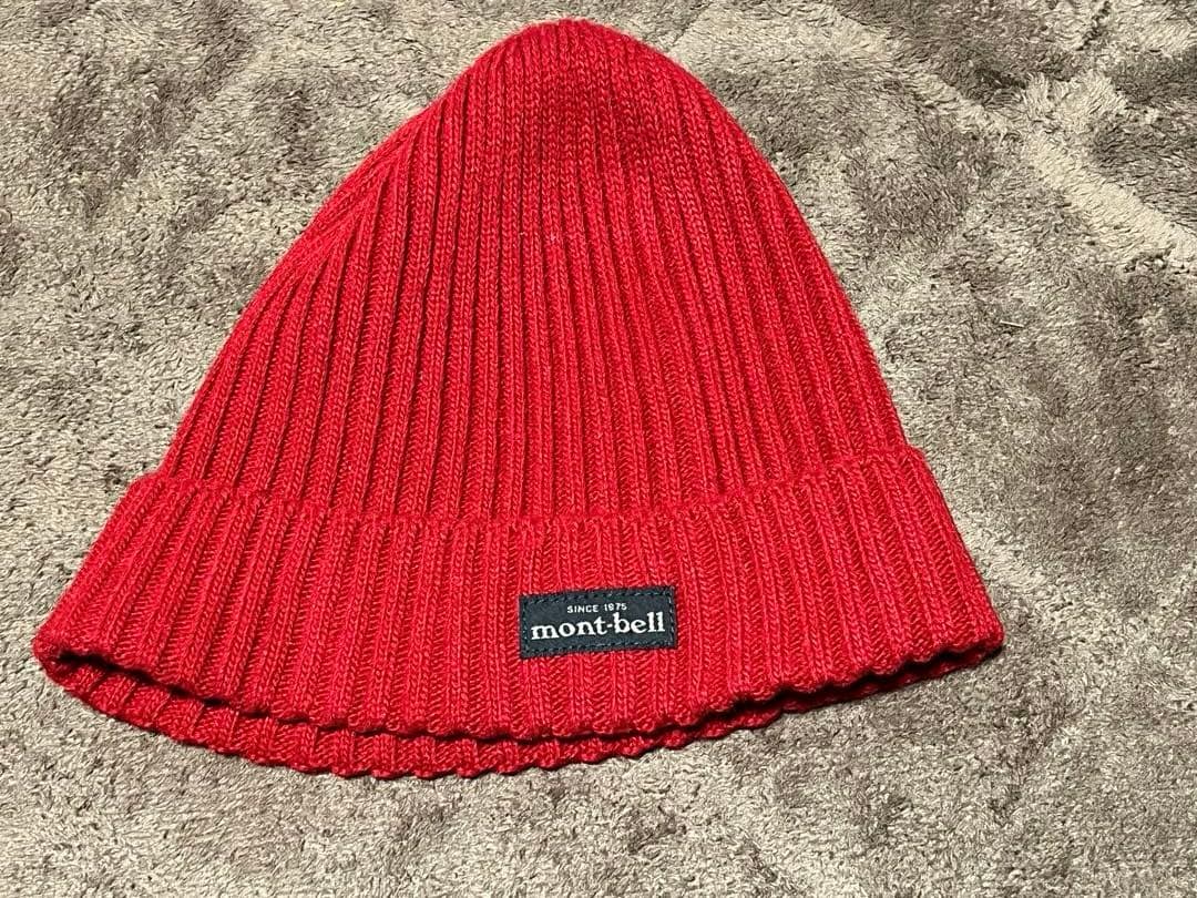新品未使用】mont-bell ニット帽 M/L レッド 男女兼用 - メルカリ